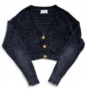 Urban Outfitters Black Cropped Cardigan Sweater